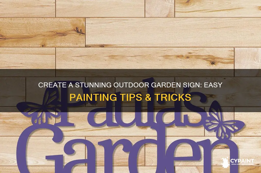 how to paint an outdoor garden sign