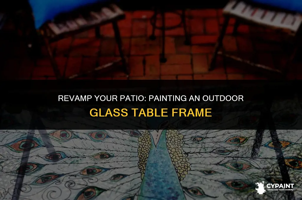 how to paint an outdoor glass table without painting glass