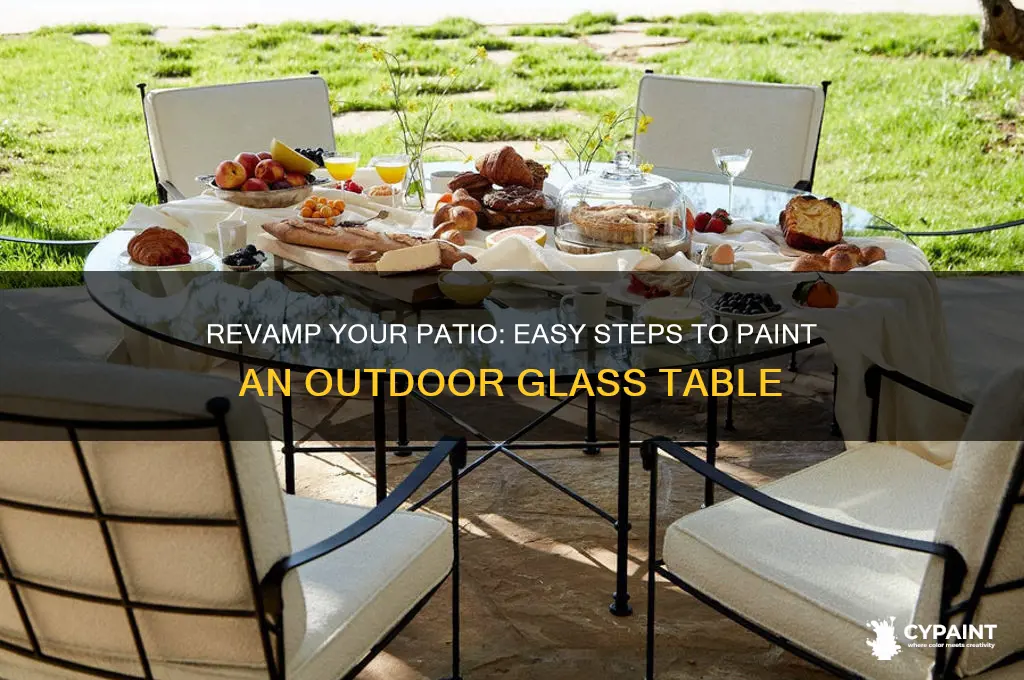 how to paint an outdoor glass table