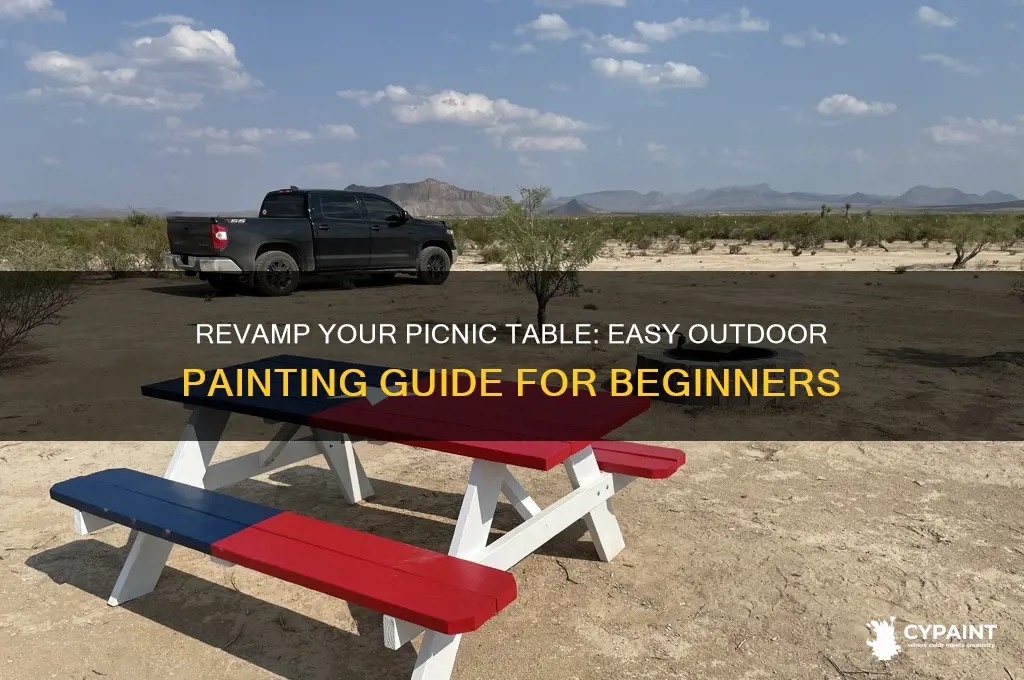 how to paint an outdoor picnic table