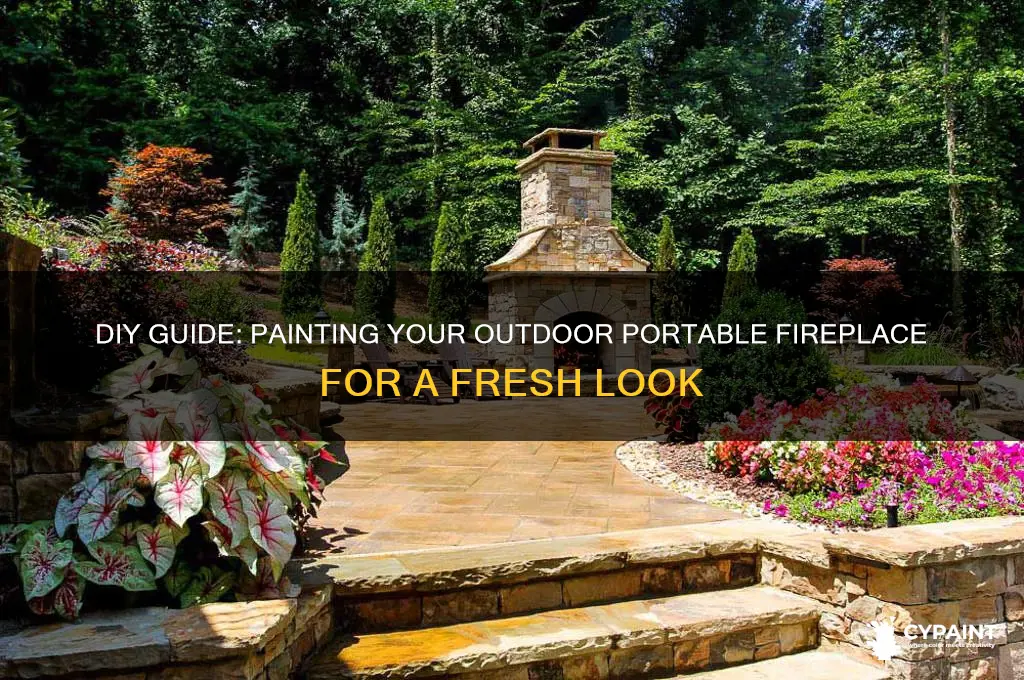 how to paint an outdoor portable fireplace
