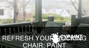 how to paint an outdoor previously painted rocking chair