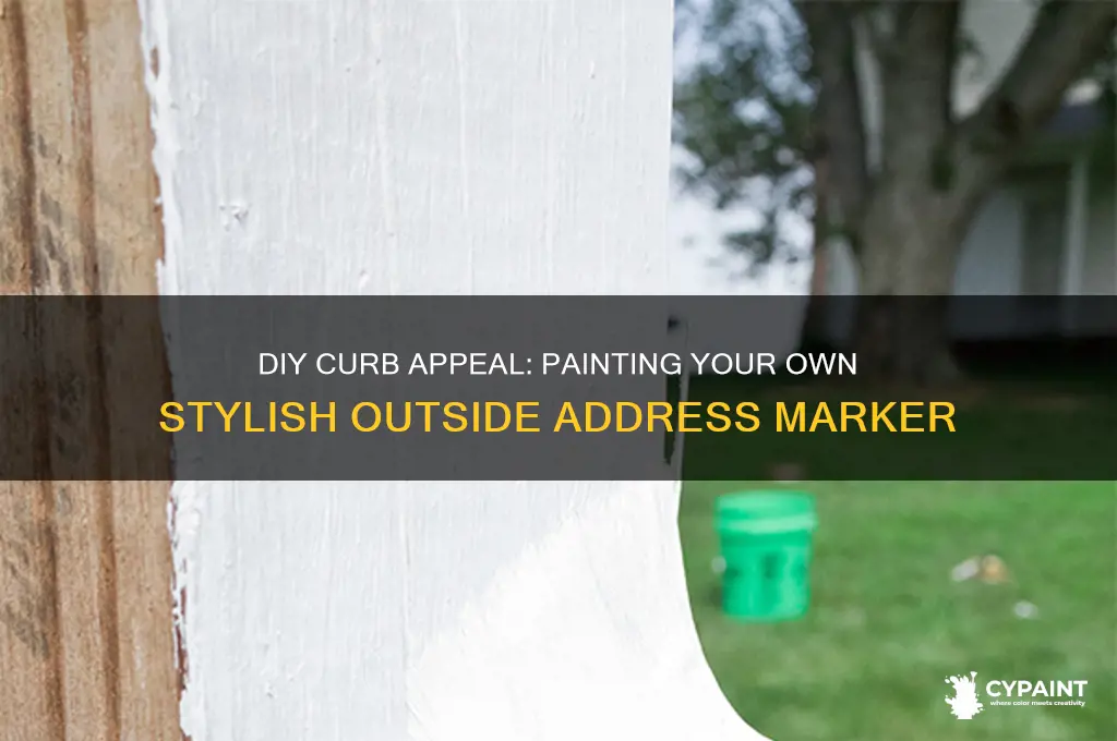 how to paint an outside address marker