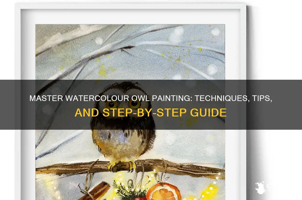 how to paint an owl in watercolour