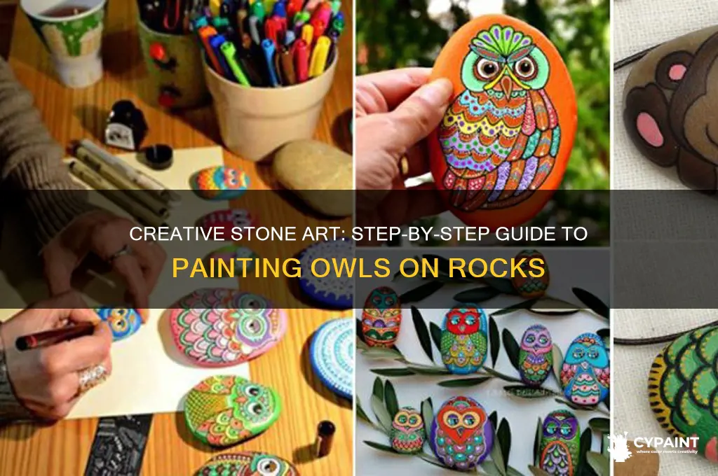 how to paint an owl on stones