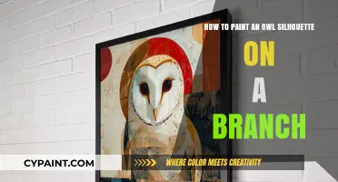 Crafting an Owl Silhouette Painting on a Branch