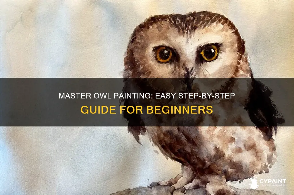 how to paint an owl step by step