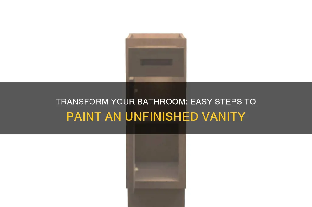 how to paint an unfinished bathroom vanity