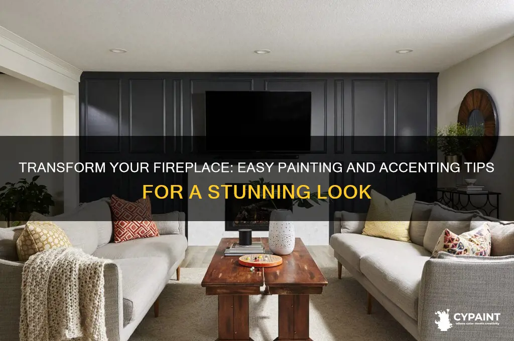 how to paint and accent a fireplace