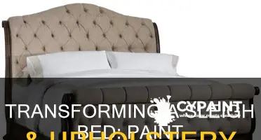how to paint and add upholstry sleigh bed diy