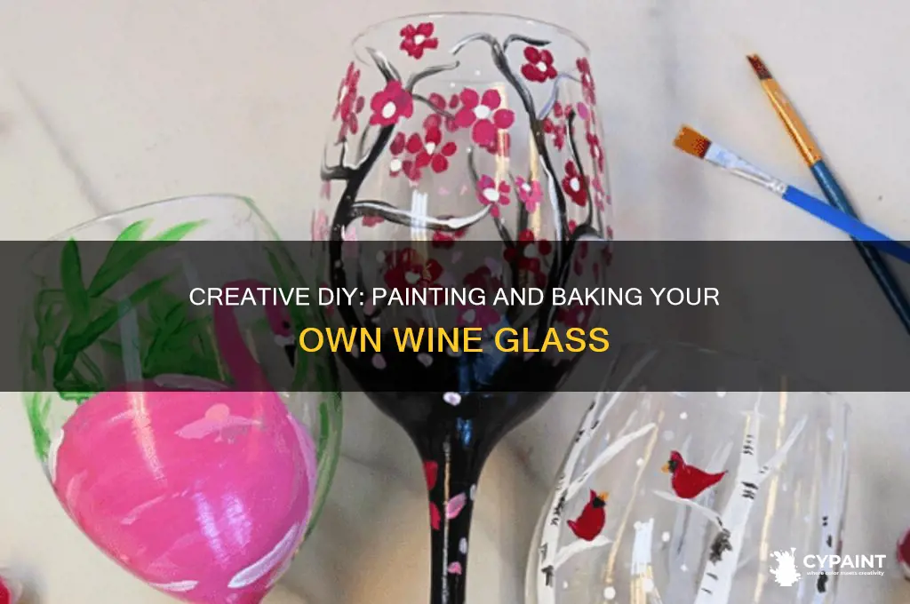 how to paint and bake a wine glass