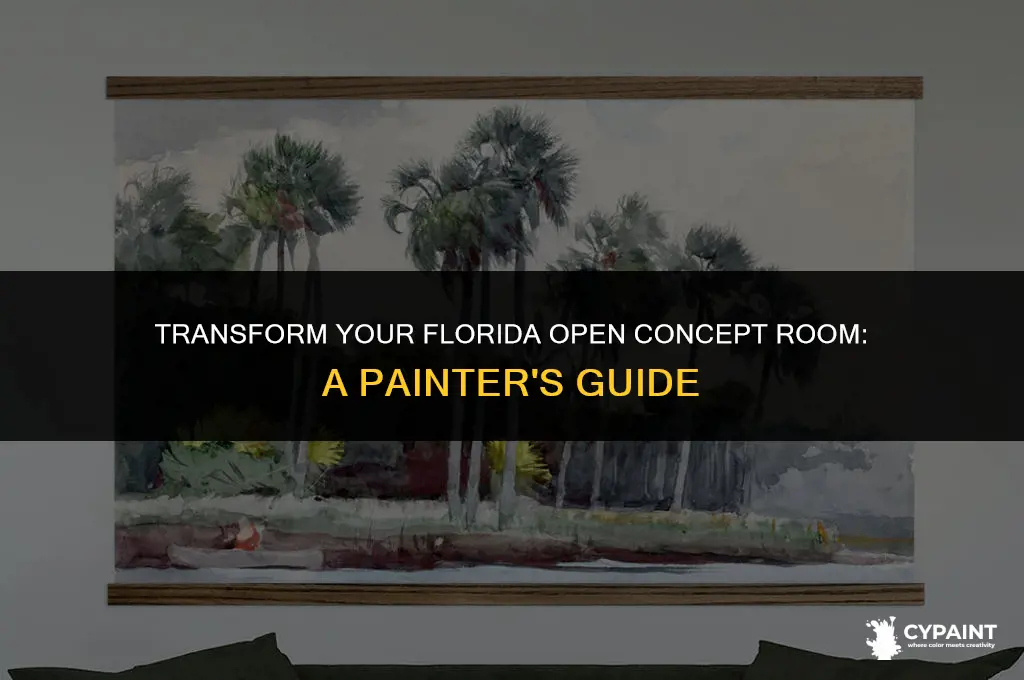 how to paint and decorate a florida open concept room