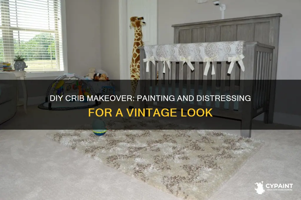 how to paint and distress a crib