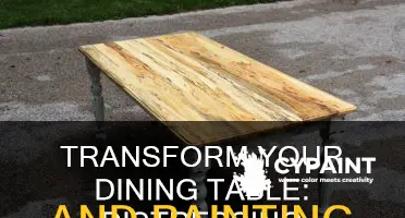 how to paint and distress a dining room table