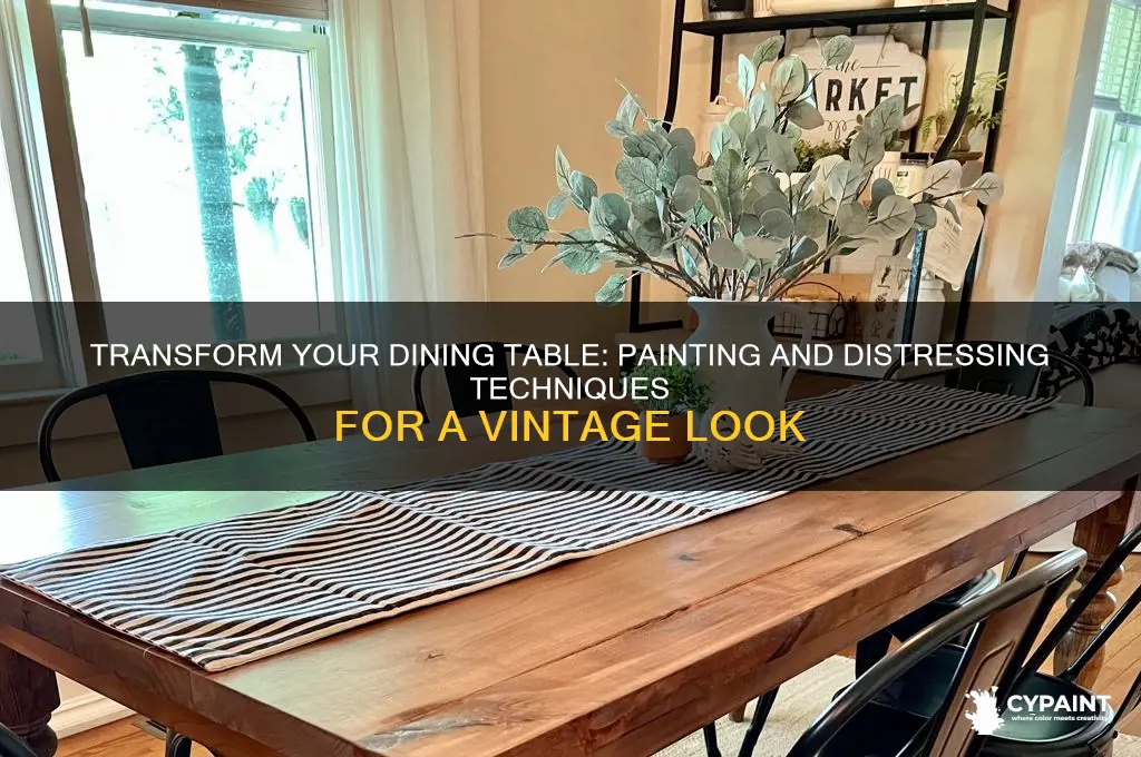 how to paint and distress a dining table