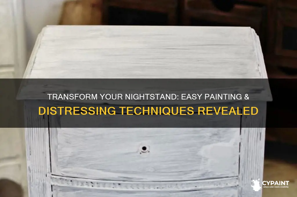 how to paint and distress a nightstand