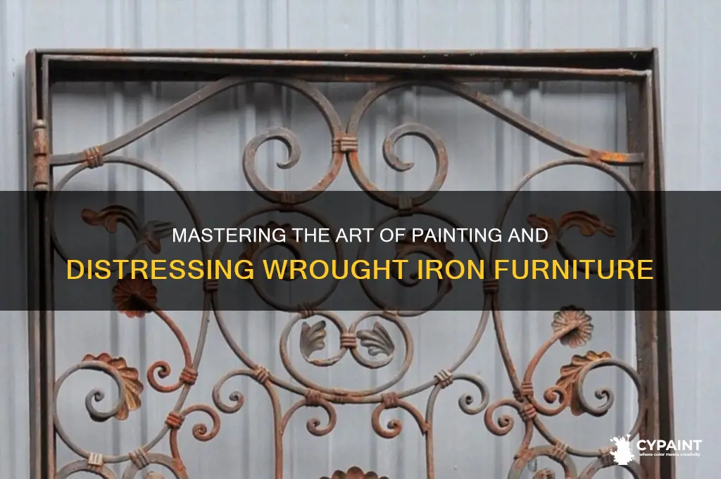 how to paint and distress wrought iron