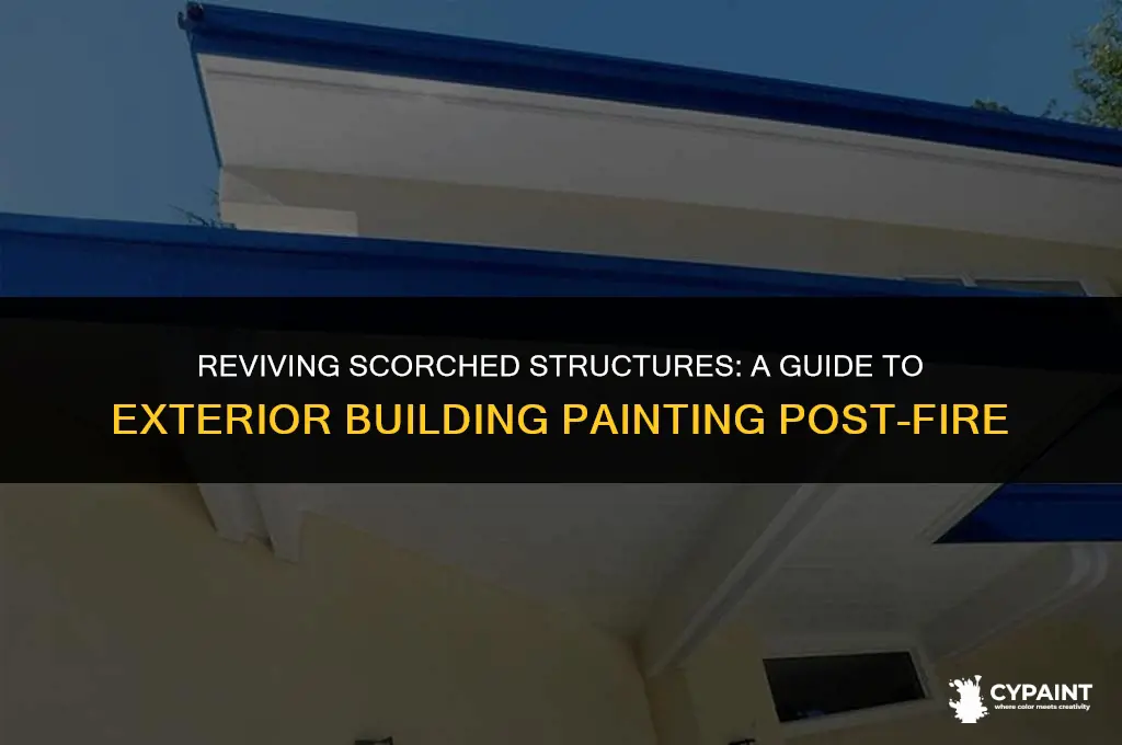 how to paint and exterior building that was on fire