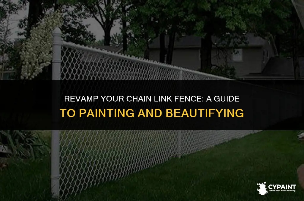 how to paint and fancy up a chain link fence