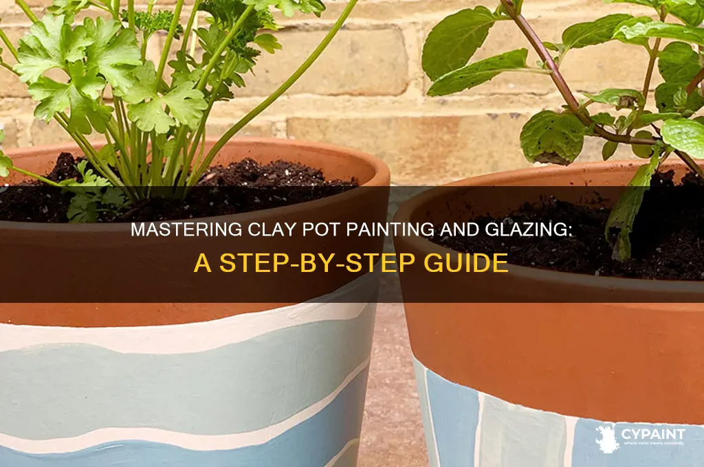 how to paint and glaze clay pots