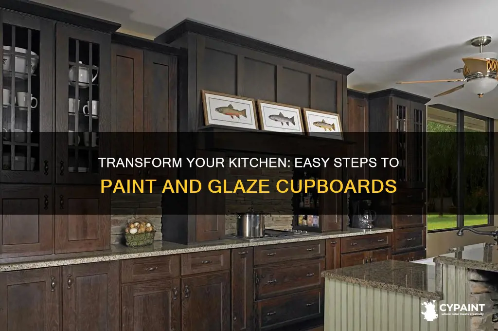 how to paint and glaze kitchen cupboards