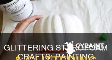 how to paint and glitter styrofoam crafts and centerpieces