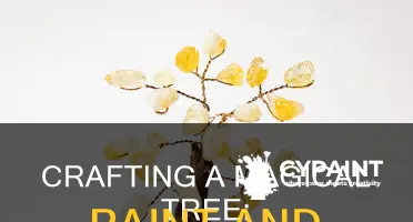 how to paint and put crystals on a tree