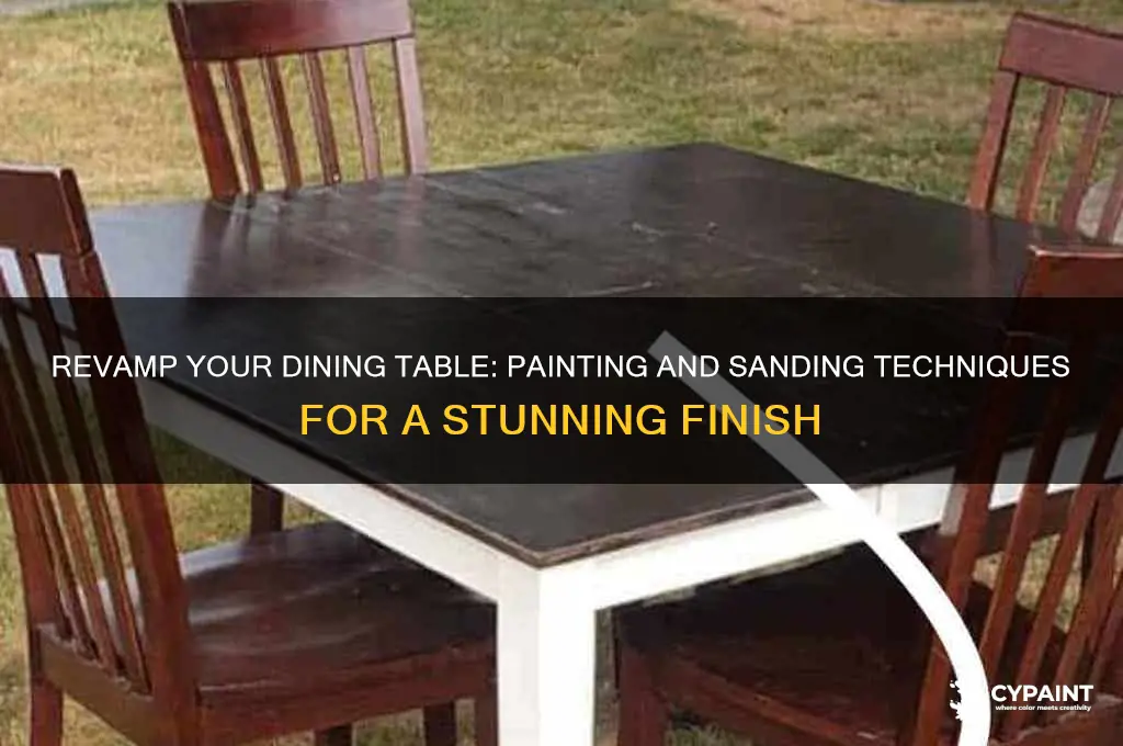 how to paint and sand a dining table