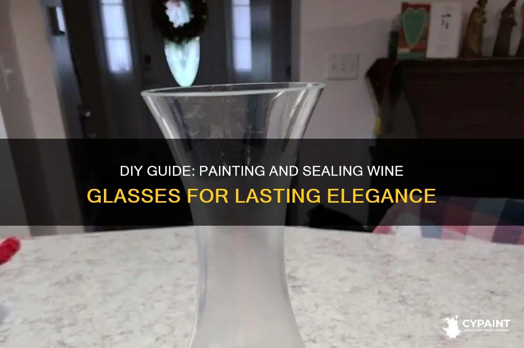 how to paint and seal wine glasses
