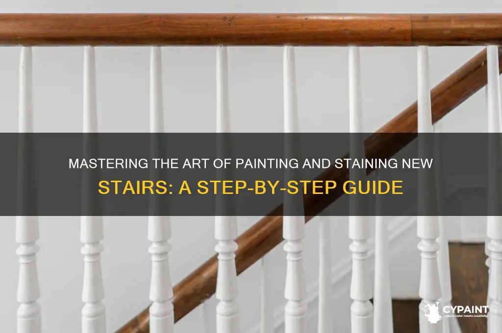 how to paint and stain new stairs
