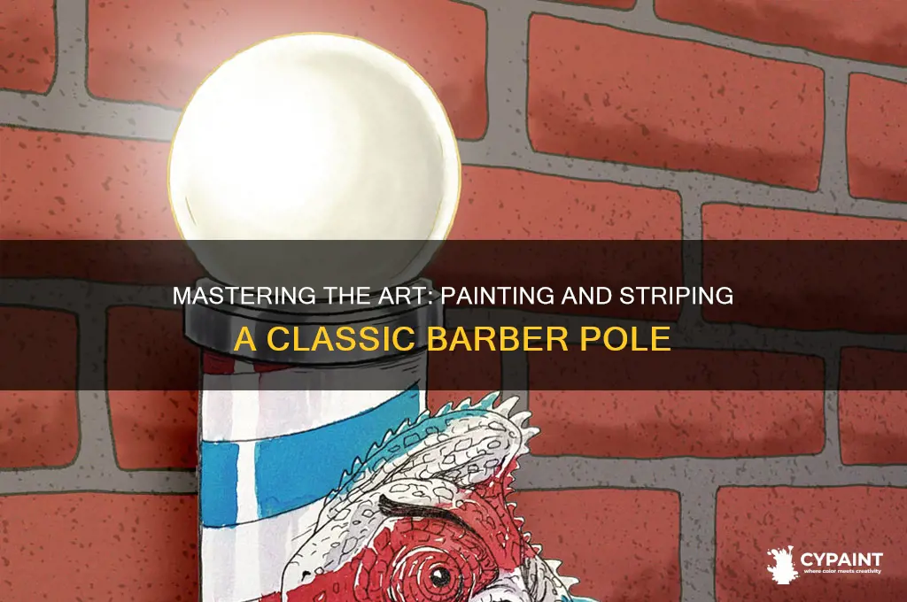 how to paint and stripe a barber pole