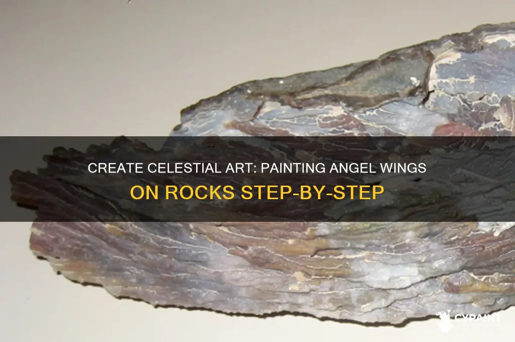 how to paint angel wings on a rock