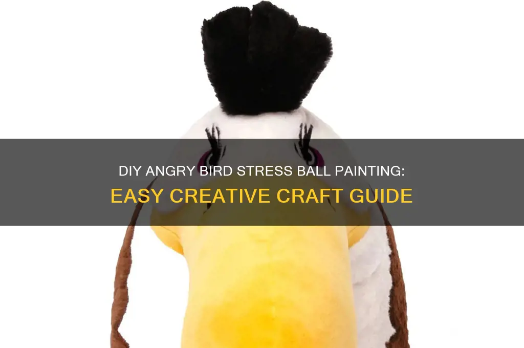 how to paint angry bird stress ball