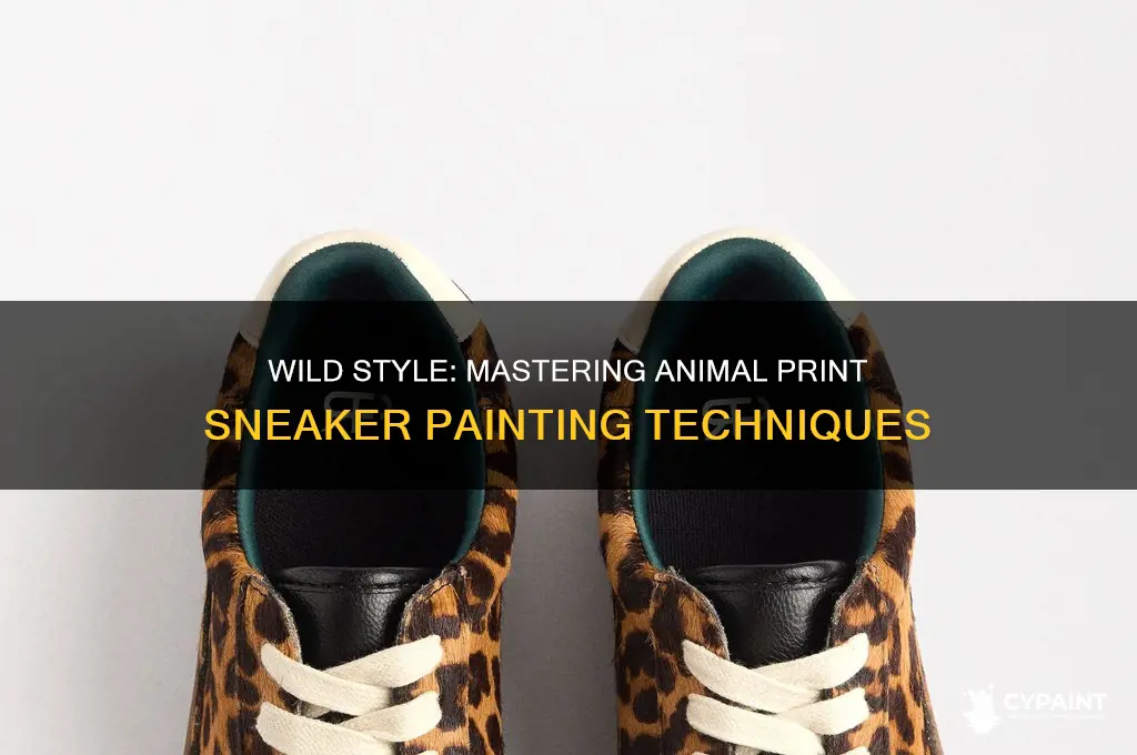 how to paint animal print on sneakers
