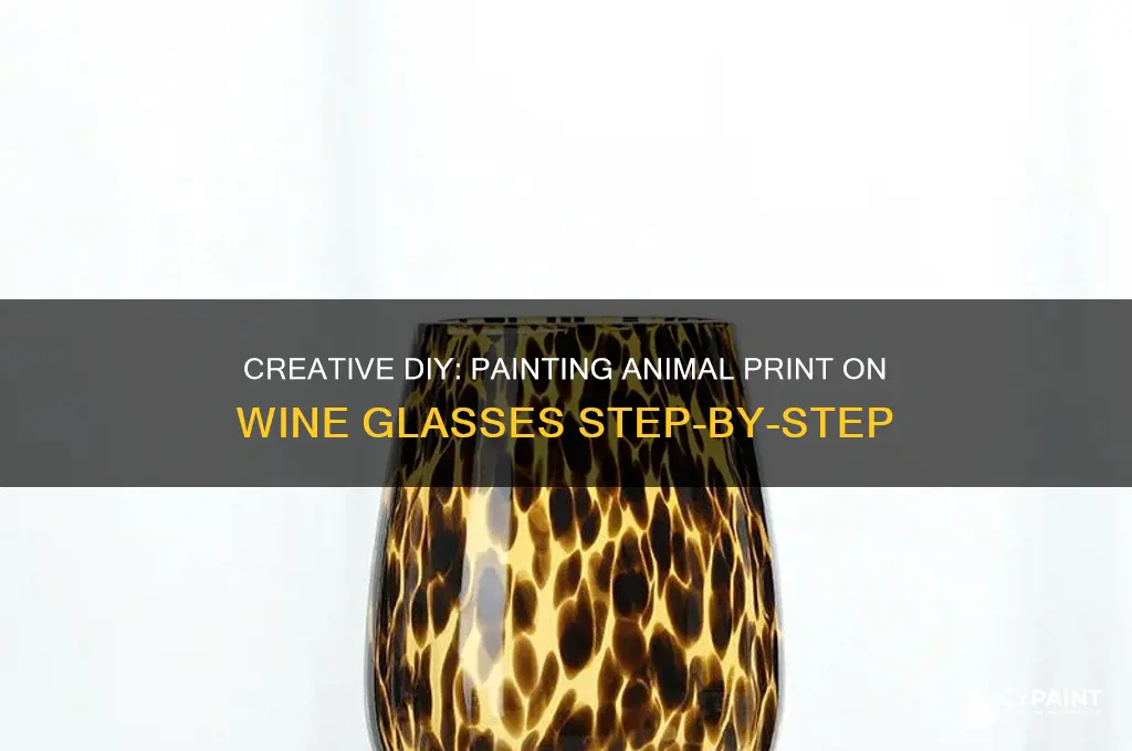 how to paint animal print on wine glasses