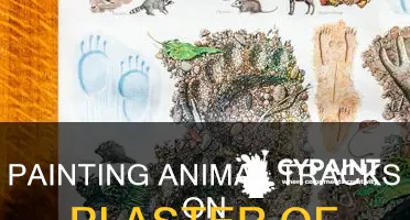 how to paint animal tracks on paster of paris