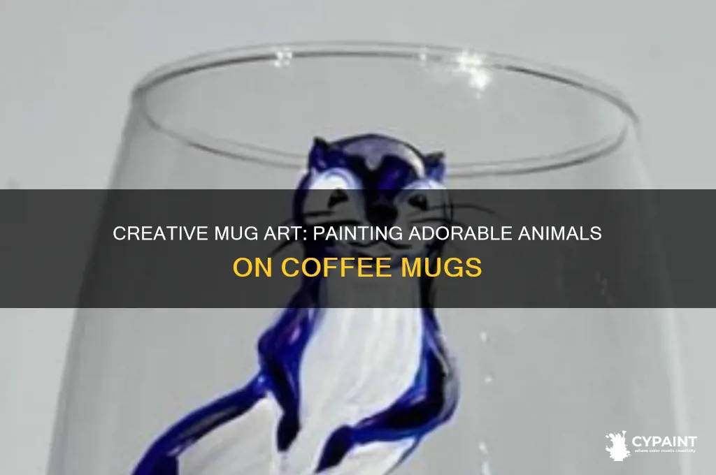how to paint animals on coffee mugs
