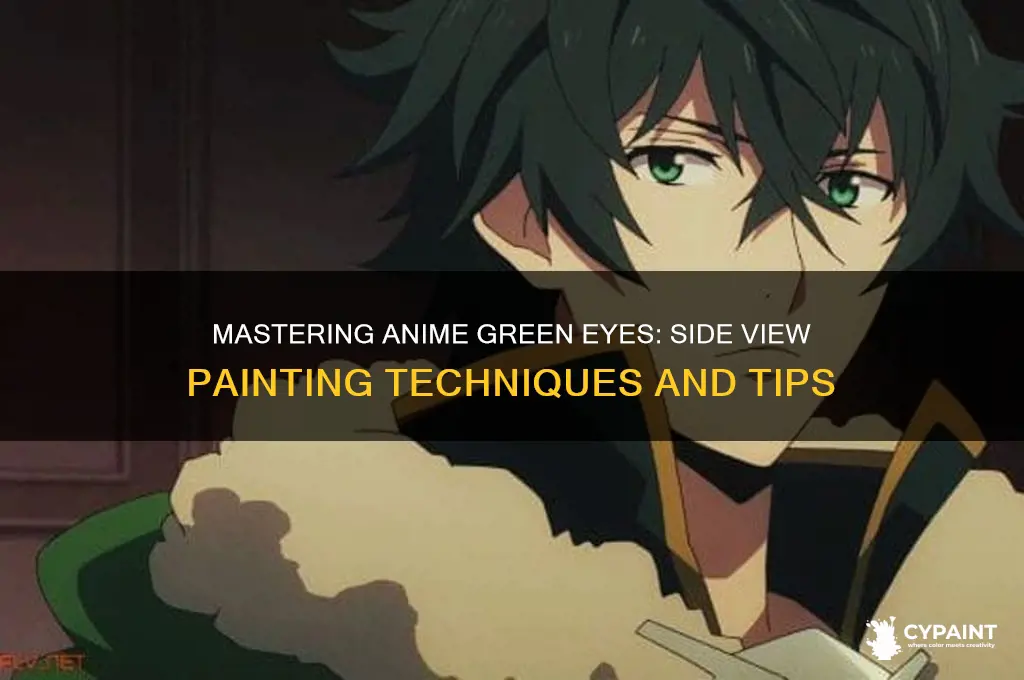 how to paint anime green eyes side view