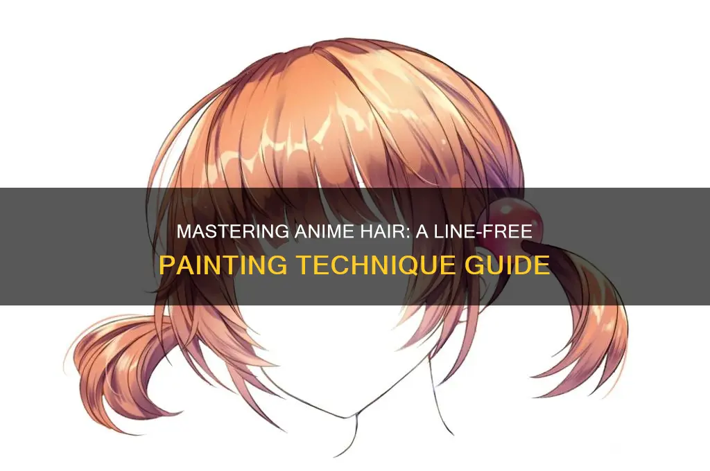 how to paint anime hair with no lines