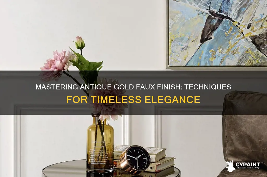 how to paint antique gold faux finish