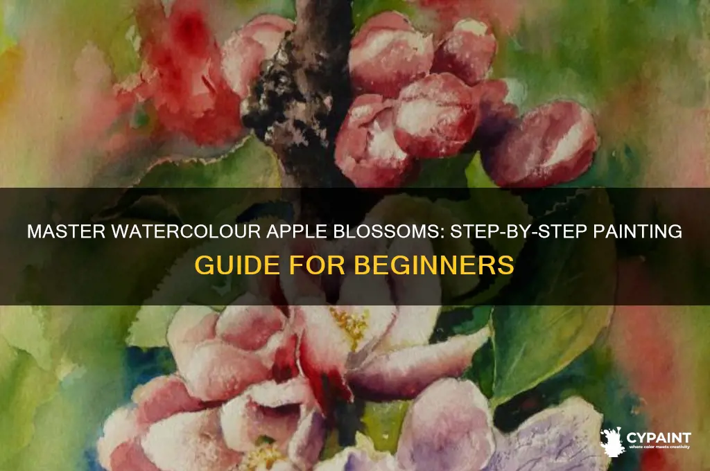 how to paint apple blossoms in watercolour