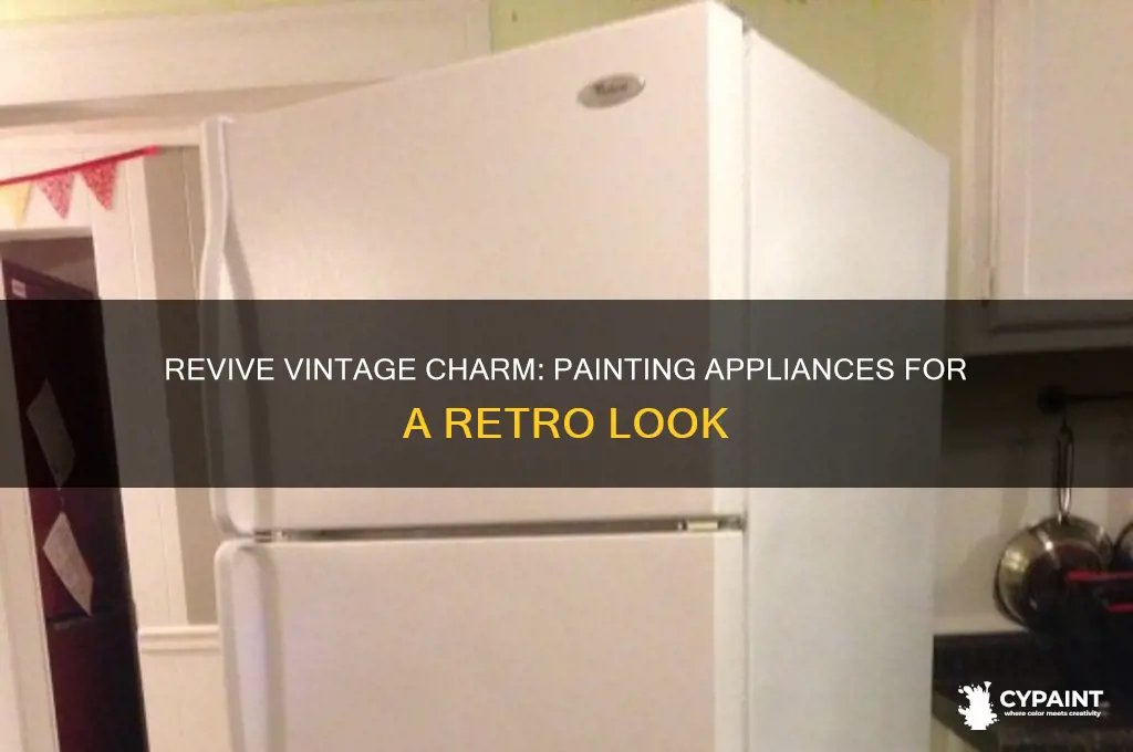 how to paint appliances to look retro