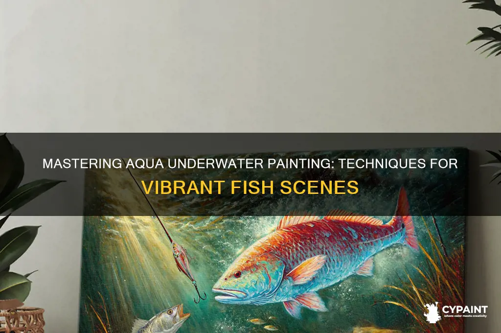 how to paint aqua underwater with fish