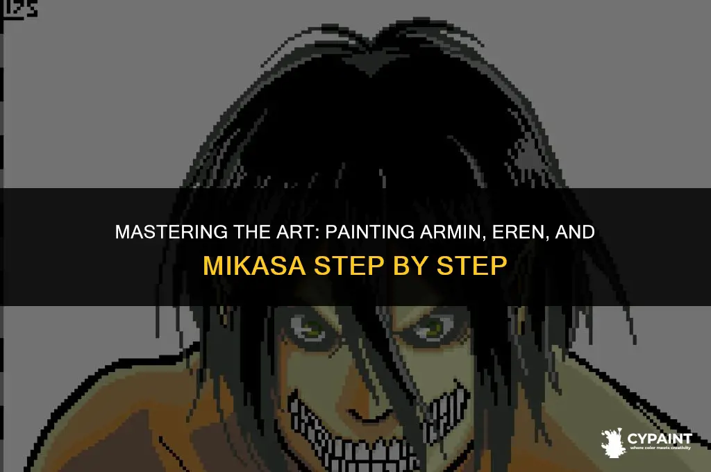how to paint armin eren and mikasa step by step