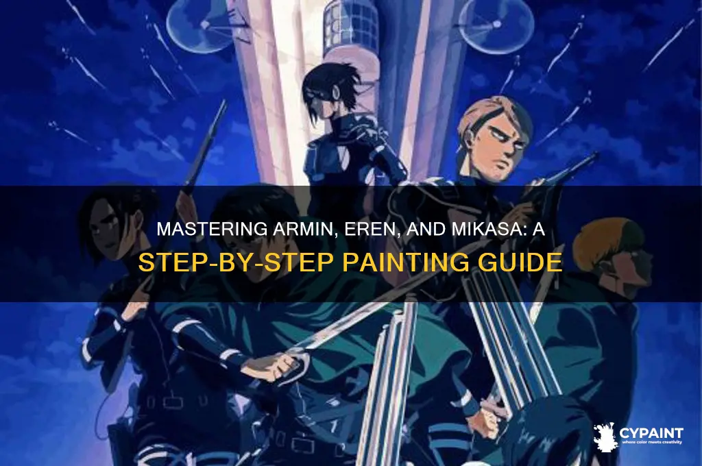 how to paint armin eren and mikasa