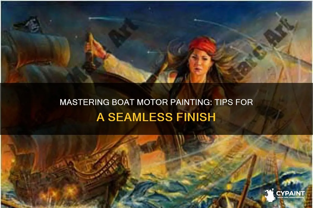 how to paint around a boat motor