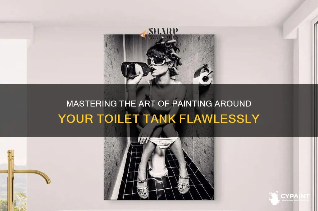 how to paint around a toilet tank