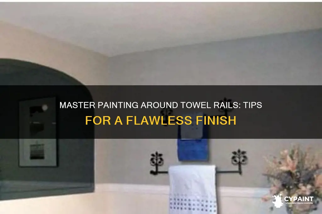 how to paint around a towel rail