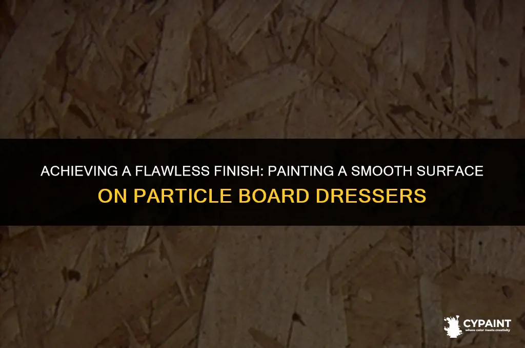 how to paint asmooth swrface on a particle board dresser
