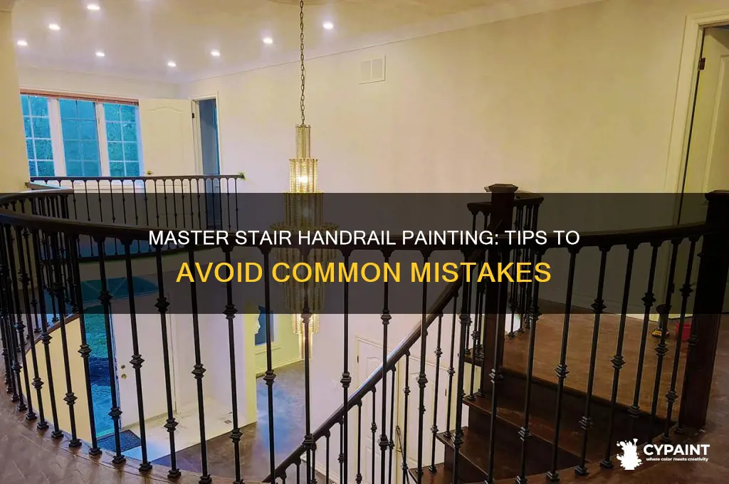 how to paint avoid painting a stair handrail